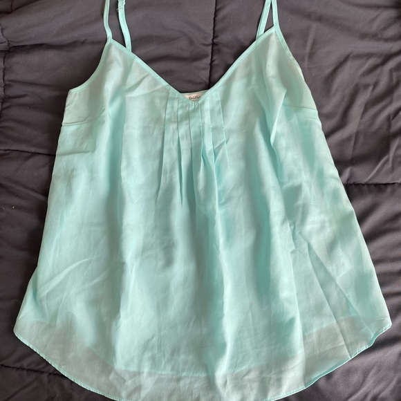 Floaty teal Talula brand tank top with front pleats - Picture 1 of 3
